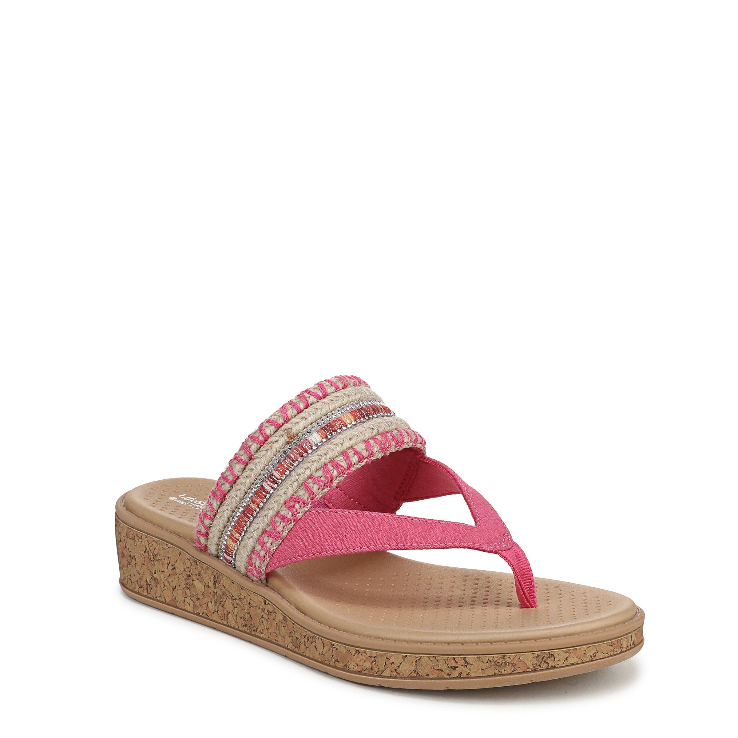 Birdie Wedge Sandal, TAN PINK, hi-res image number 0