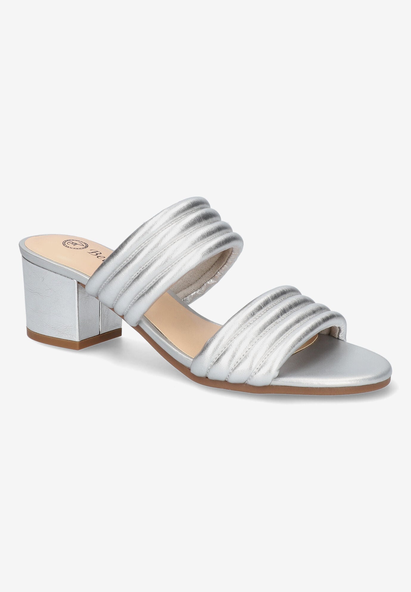 Georgette Sandal, SILVER LEATHER, hi-res image number 0