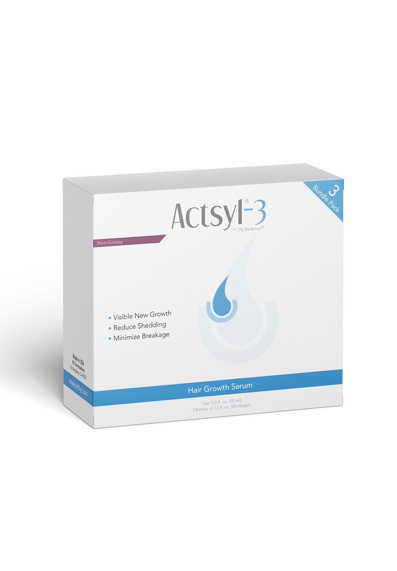 Actsyl-3 Hair Growth Serum - Bundle 3 Pack Hair Care, O, hi-res image number 0