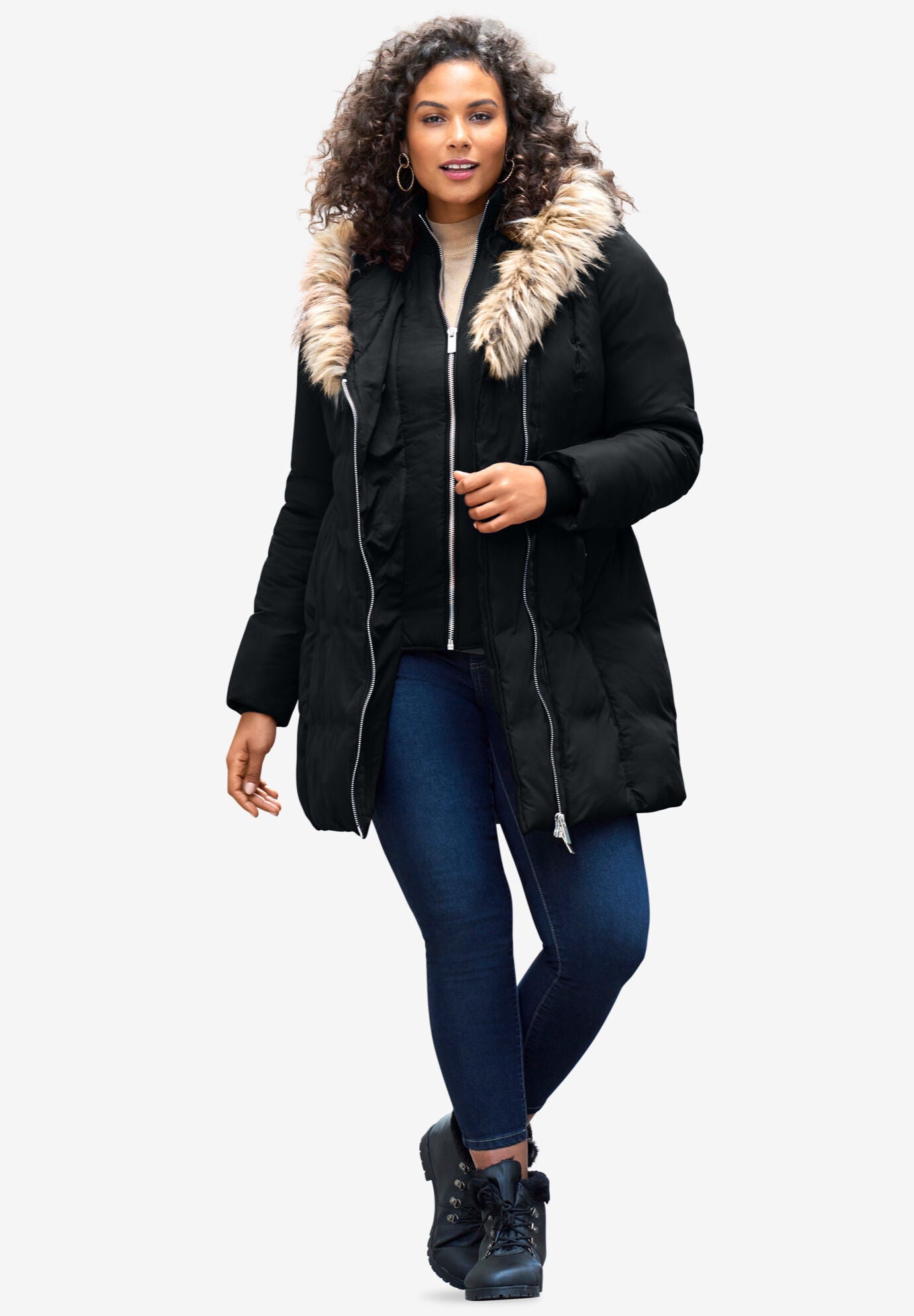 Ellos puffer cheap coat
