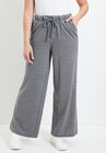 French Terry Wide-Leg Pant, MEDIUM HEATHER GREY, hi-res image number null