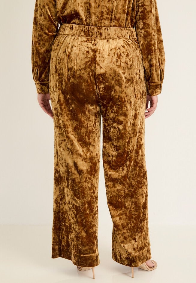 Crushed Velvet Wide-Leg Pant, , on-hover image number null