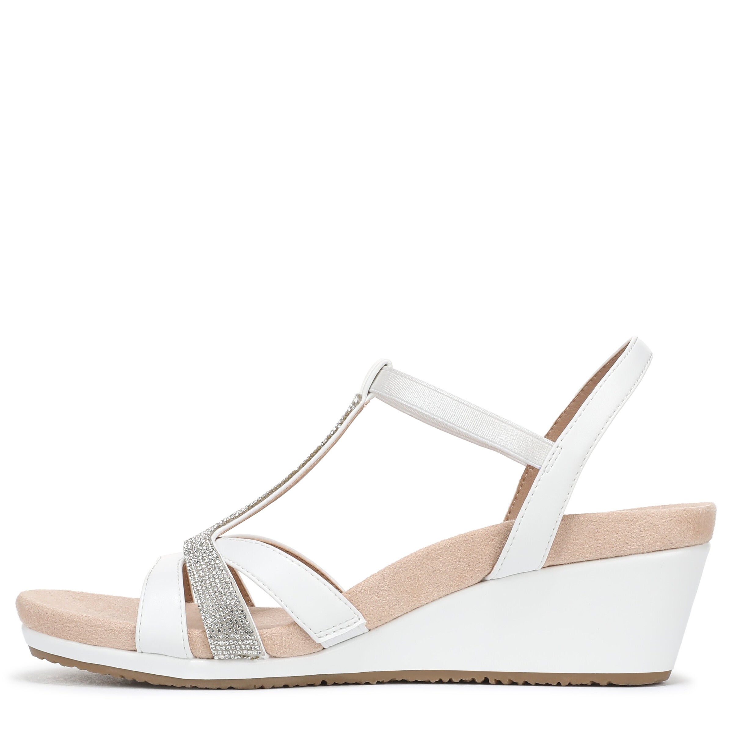 Mimosa Wedge Sandal, WHITE, alternate image number 5