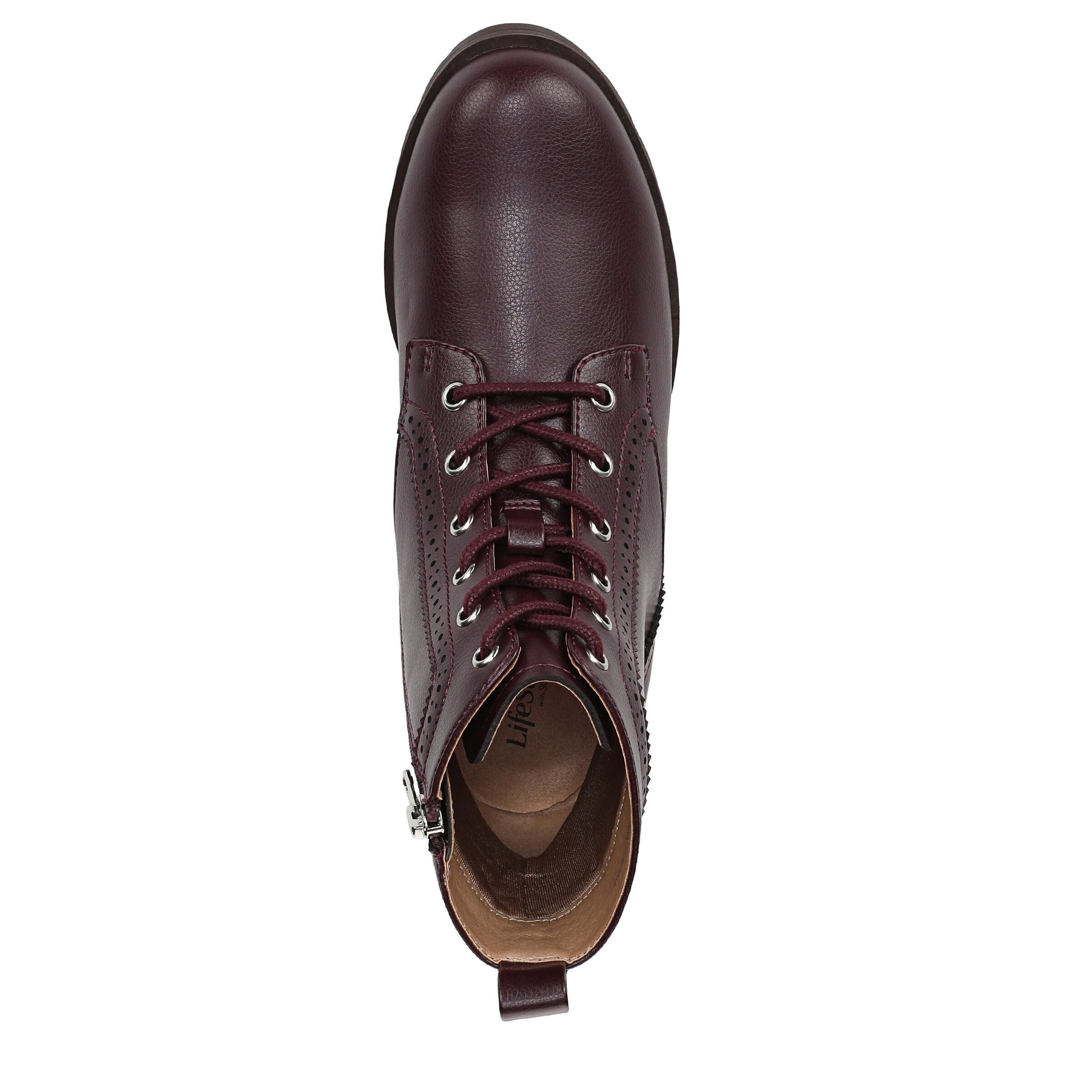 Lena Lace Up Boot, CHOCOLATE PLUM, alternate image number 6