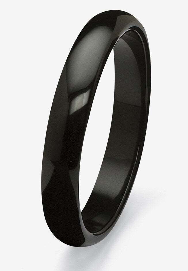 Genuine Black Agate Bangle Bracelet 8.5 Inches Jewelry, AGATE, hi-res image number null