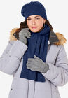 Cable Knit Scarf, EVENING BLUE, hi-res image number null