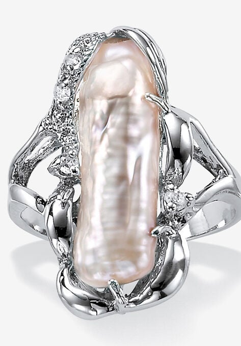 Sterling Silver Genuine Cultured Freshwater Mauve Pearl Ring, PEARL, hi-res image number null
