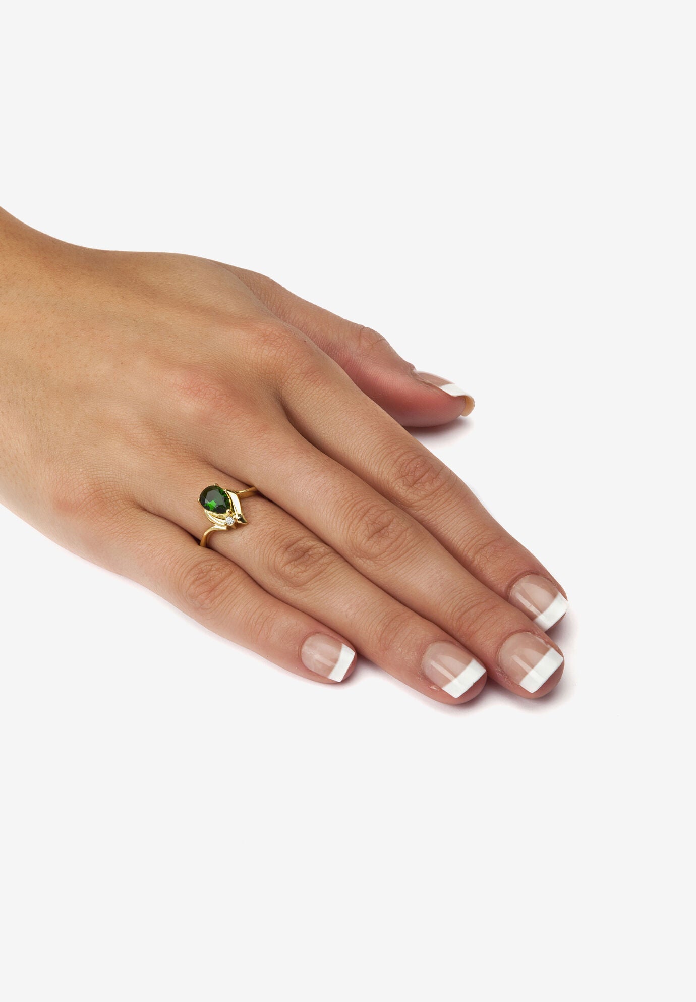 Yellow Gold Plated Simulated Birthstone And Round Crystal Ring Jewelry, , alternate image number 2