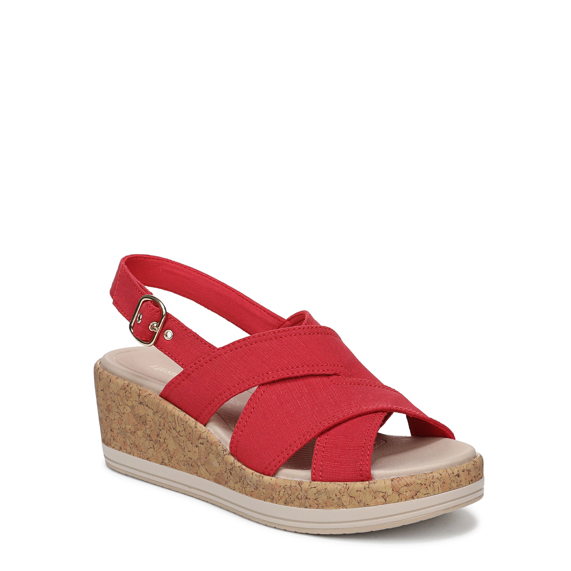 Rye Slingback Wedge Sandal, FIRE RED, hi-res image number 0