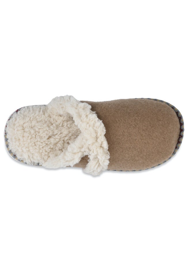 Faux Wool Closed Toe Scuff Slipper, , alternate image number null