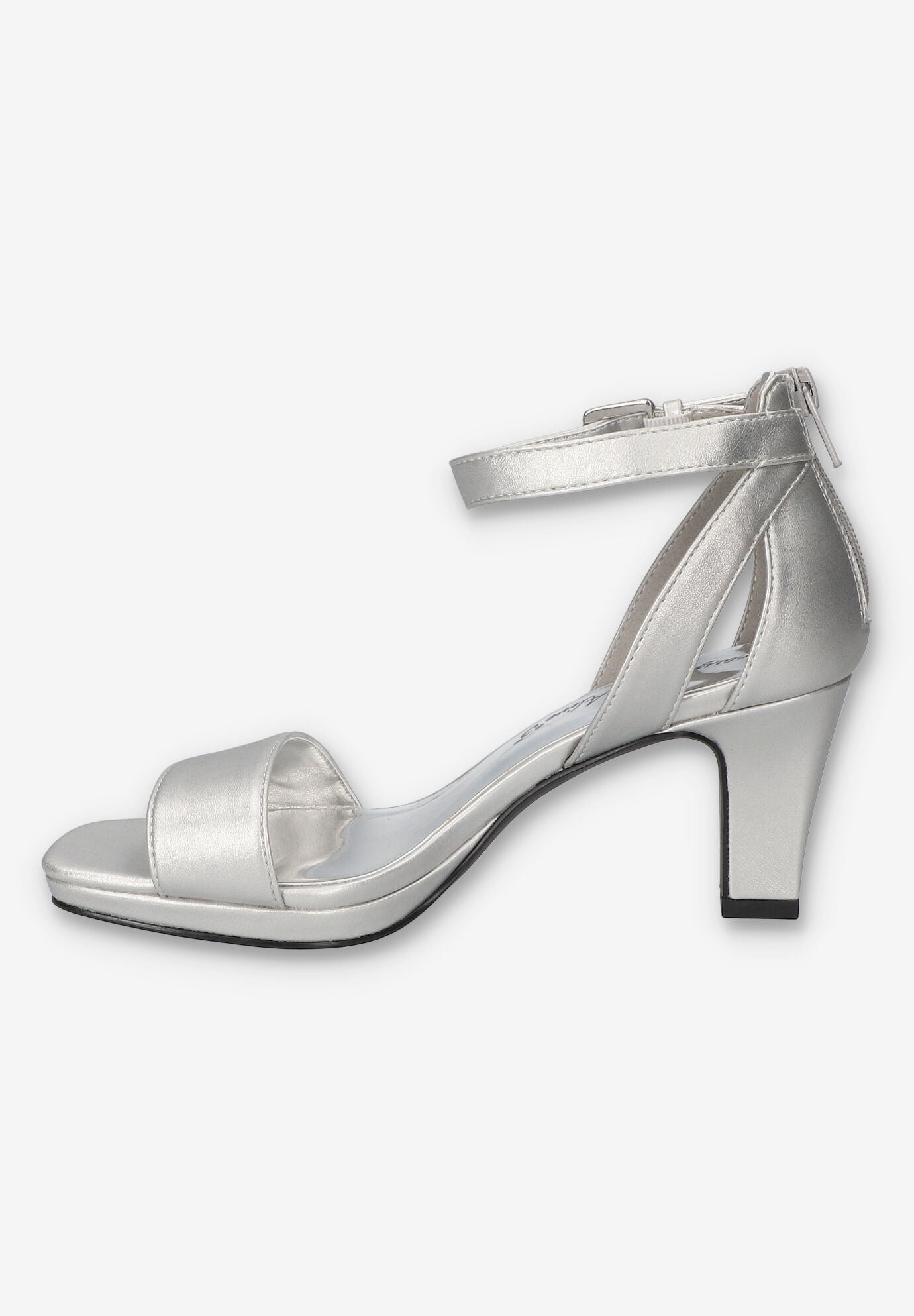 Ro Square Toe Heeled Sandal, SILVER, alternate image number 4