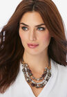 Grey Beaded Necklace, GREY, hi-res image number null