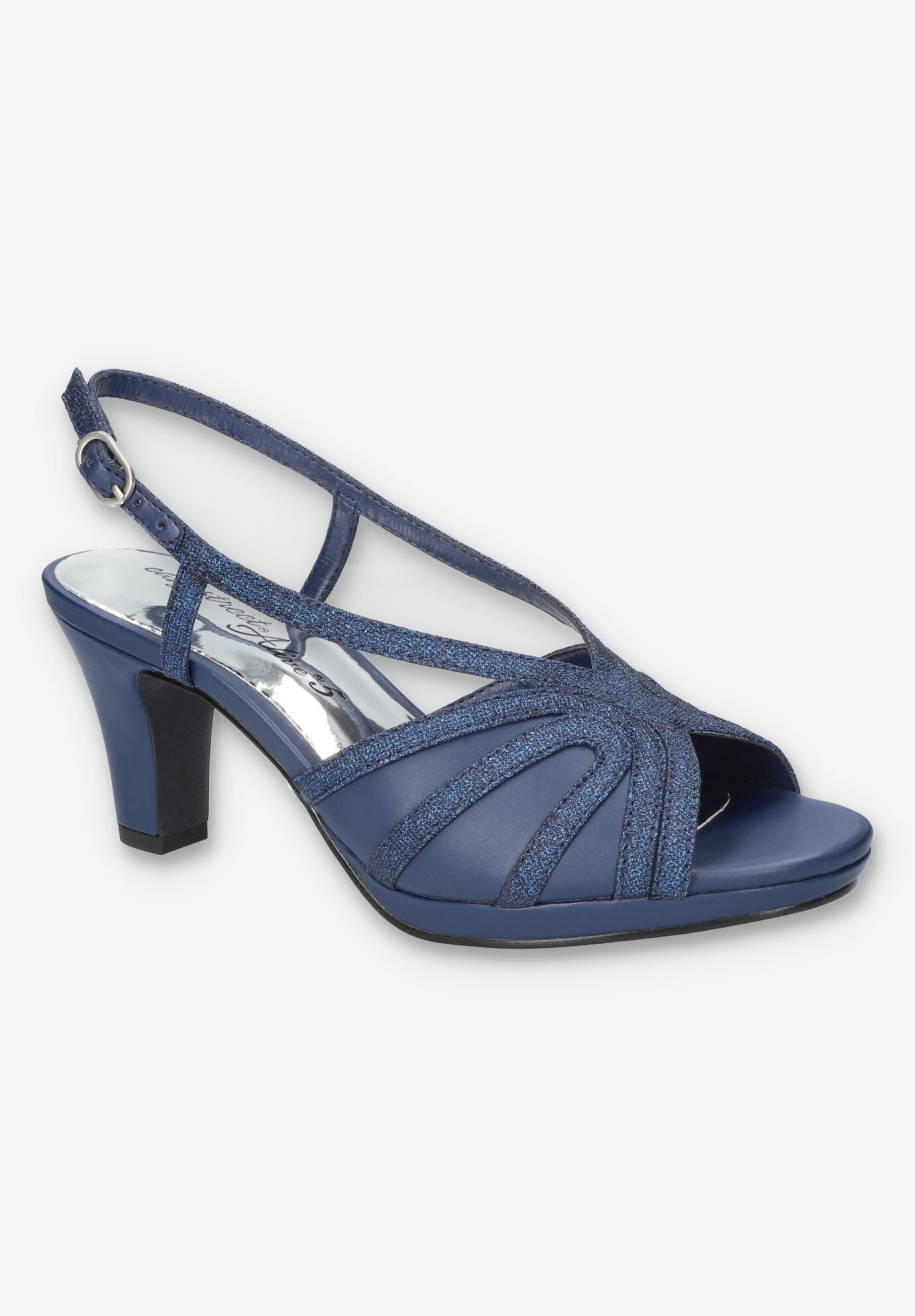 Starlight Heeled Sandals, NAVY SATIN, hi-res image number 0