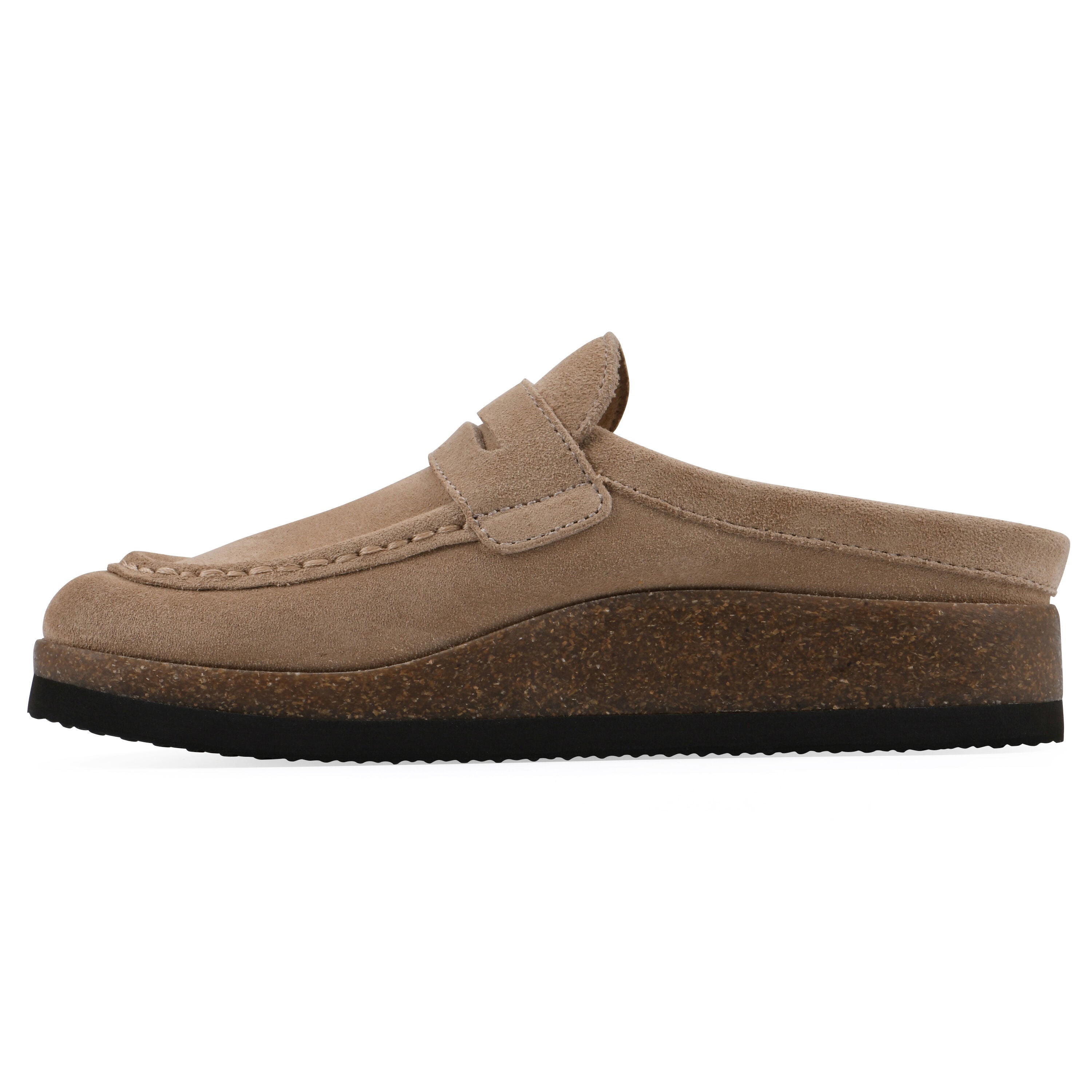 Brinlee Footbeds Clog, BEACH WOOD SUEDE, alternate image number 3