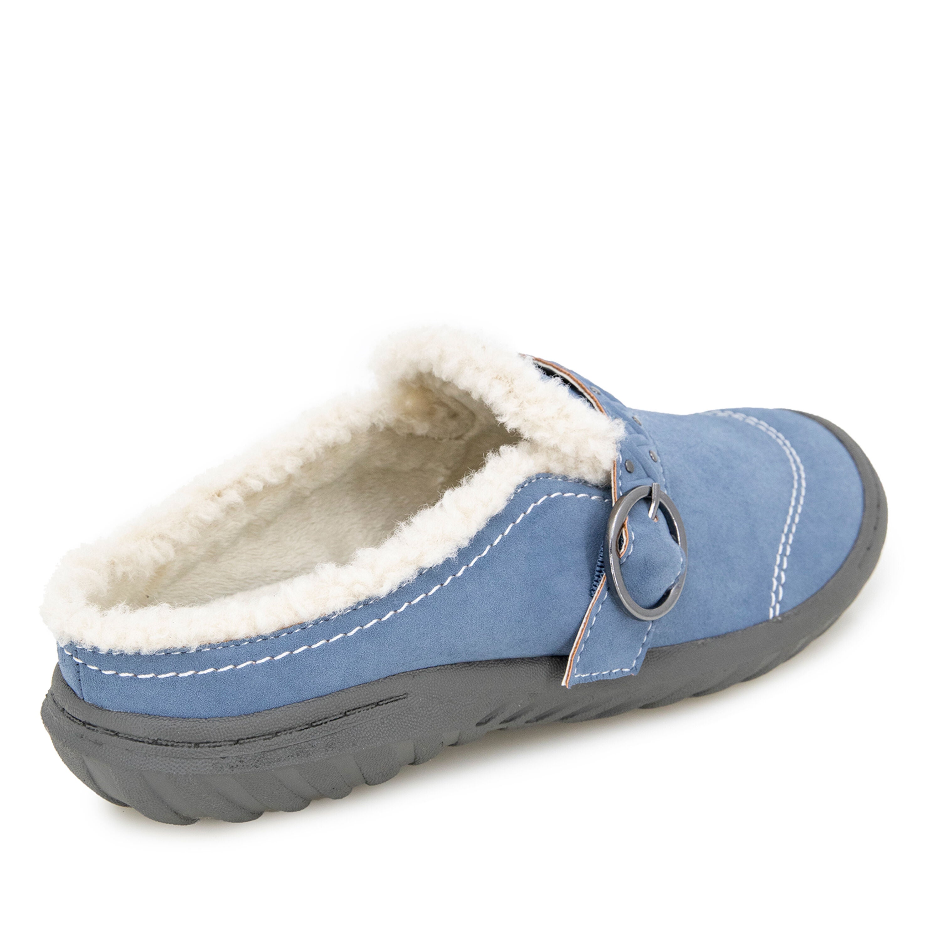 Riley Sherpa Lined Slip-On Mule, LIGHT DENIM, on-hover image number 1
