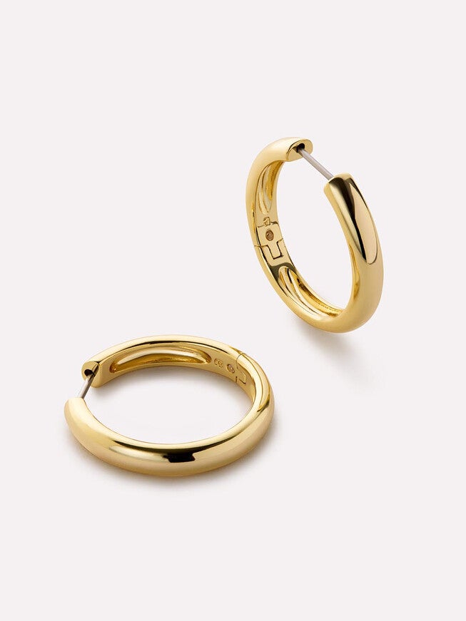 Giulia Large Gold Hoop Earrings, GOLD, hi-res image number 0