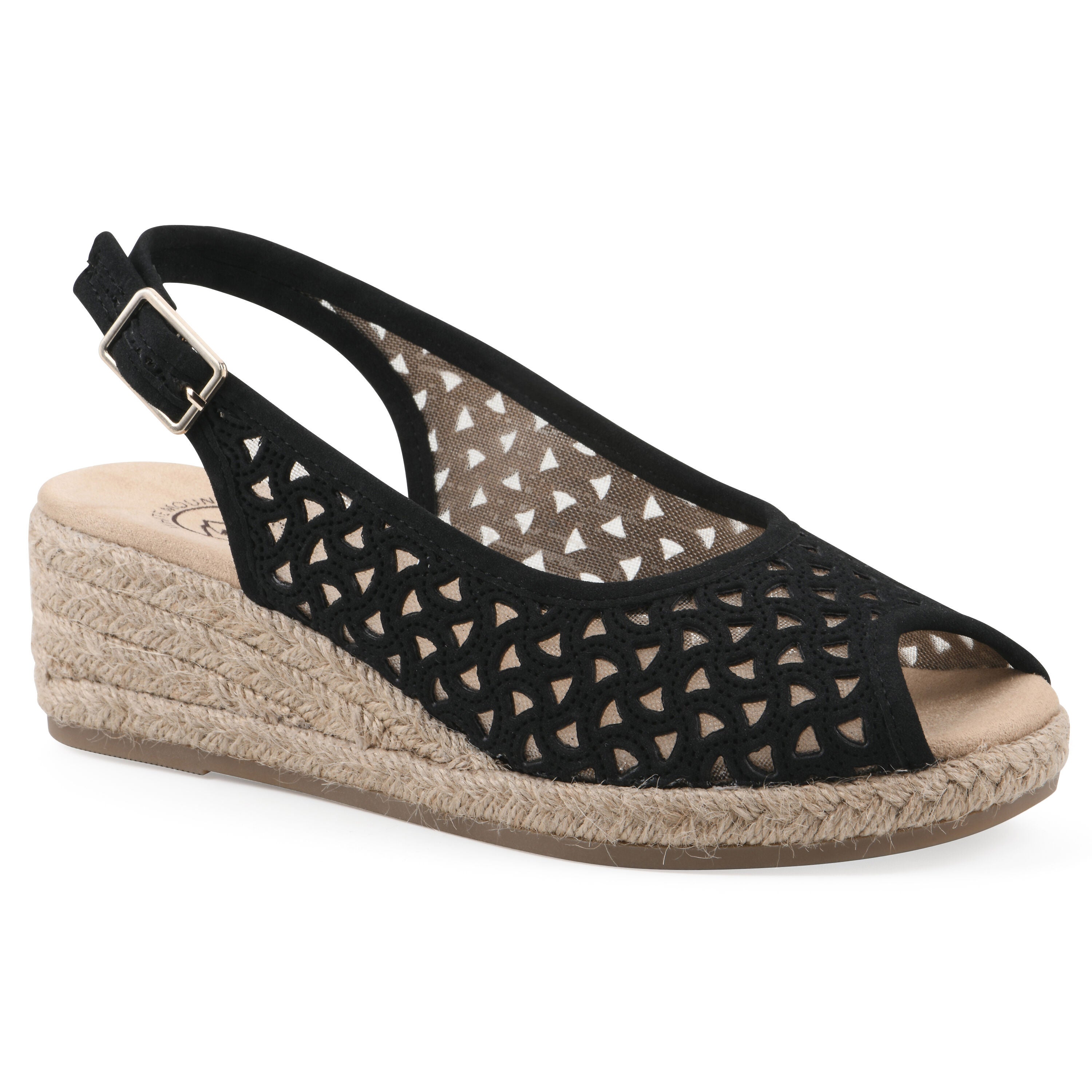 Maize II Espadrille Wedge Sandal, BLACK SMOOTH, hi-res image number 0