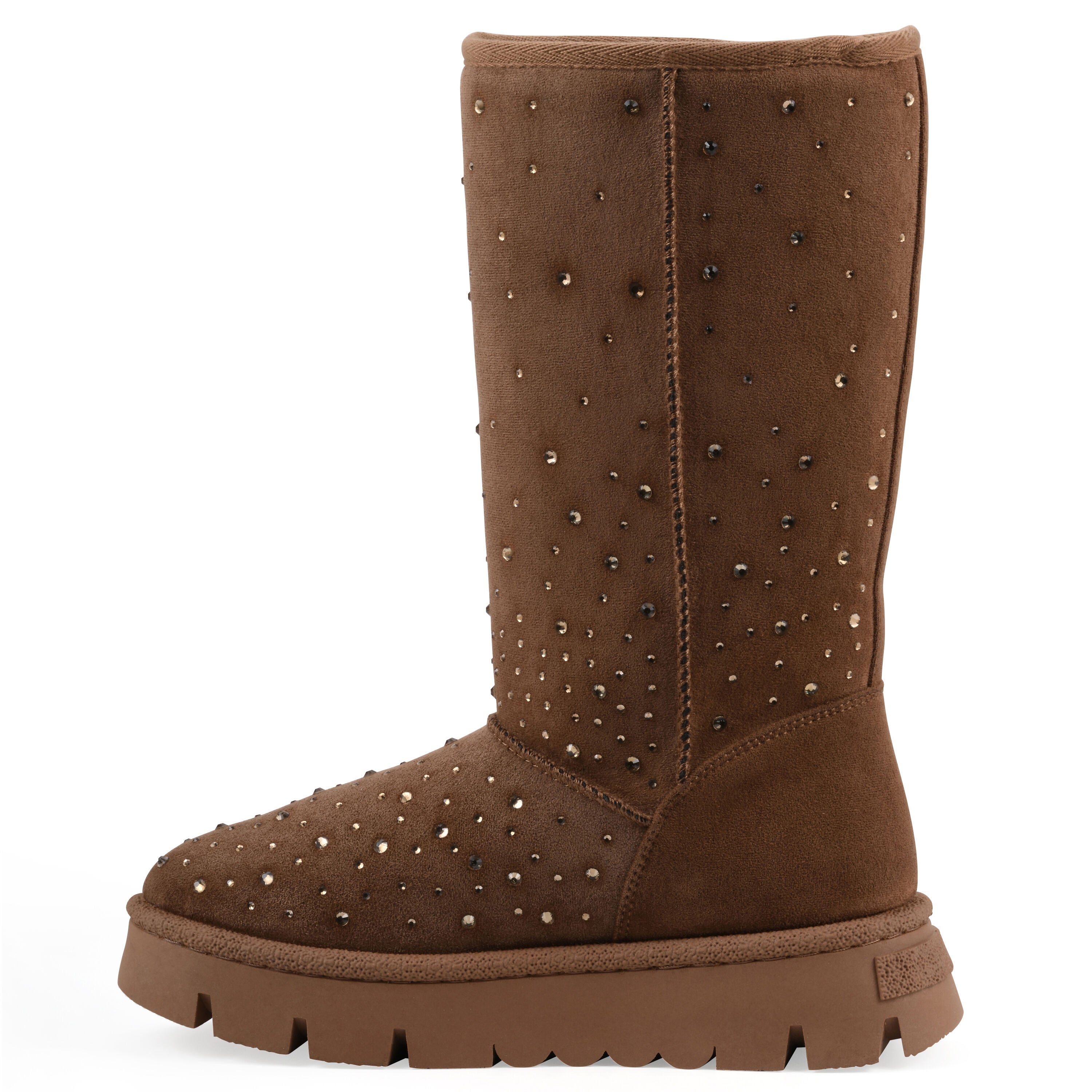 Tripp Faux Fur Tall Shaft Boot, CHESTNUT FAUX SUEDE, alternate image number 3