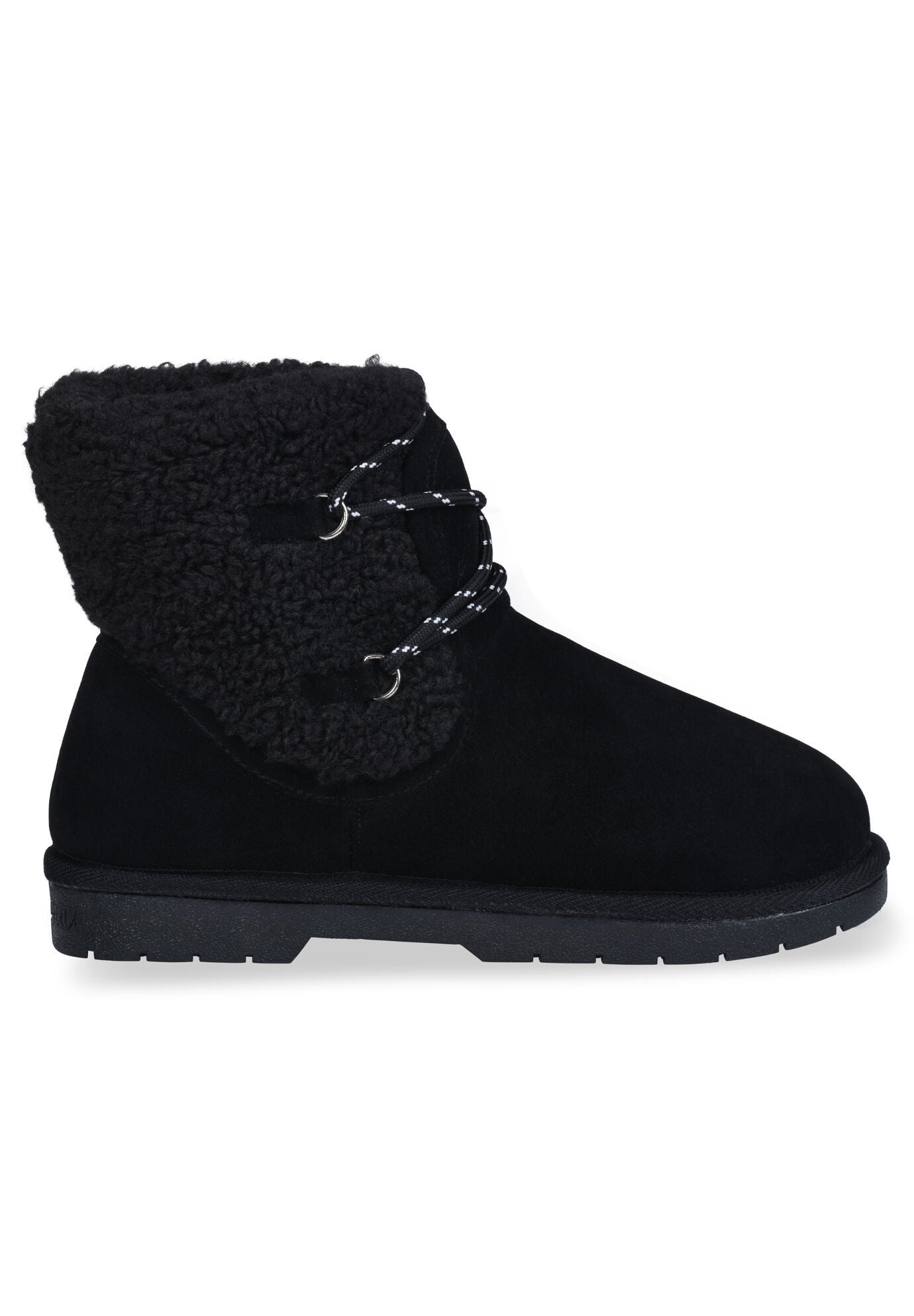 Faux Suede Berber Hiker Boot Bootie, , alternate image number 4