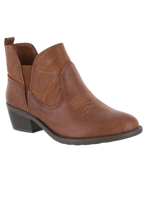 Legend Booties by Easy Street®, TAN EMBOSSED, hi-res image number null