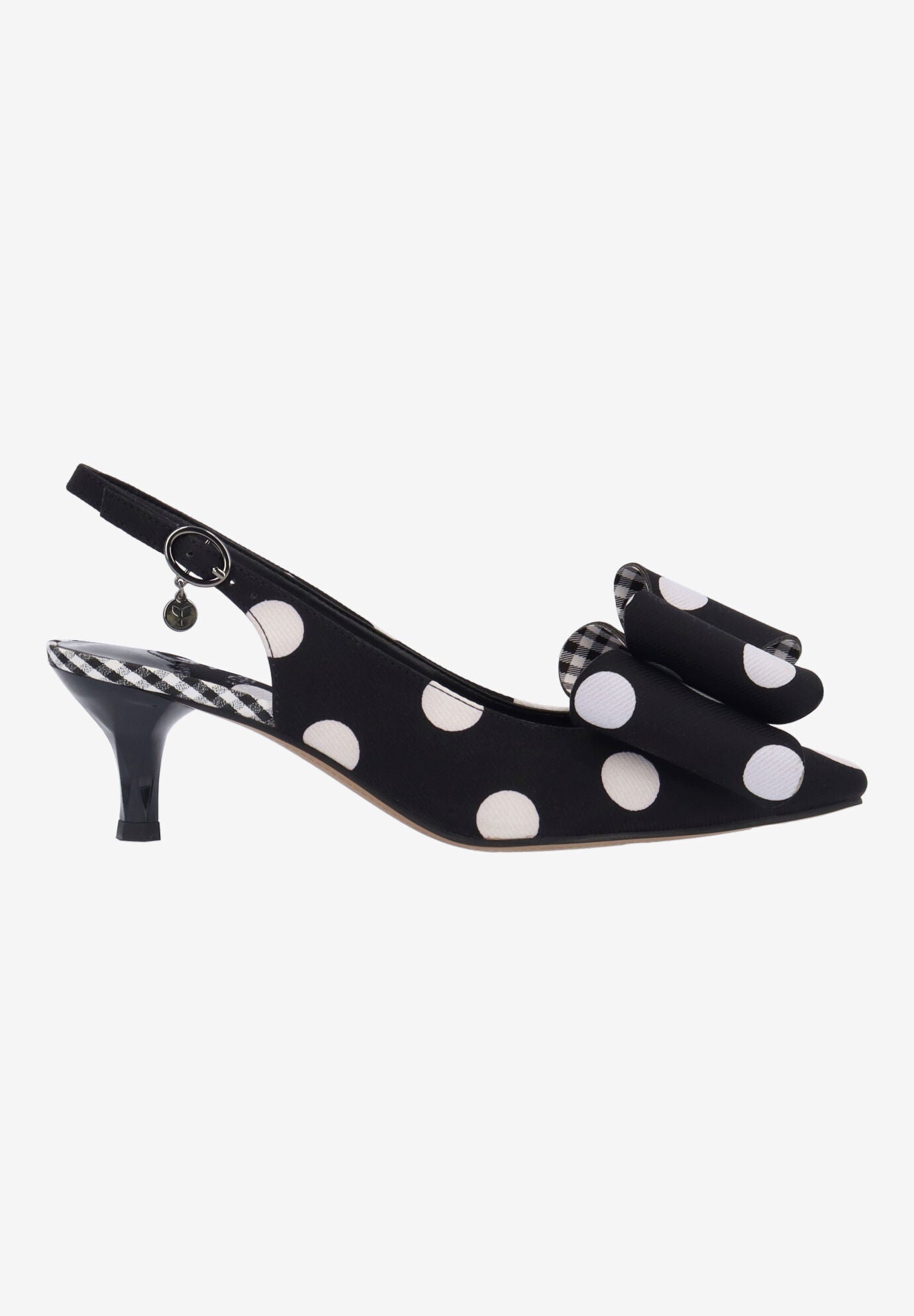 Delmare Slingback Pump, BLACK WHITE, alternate image number 3