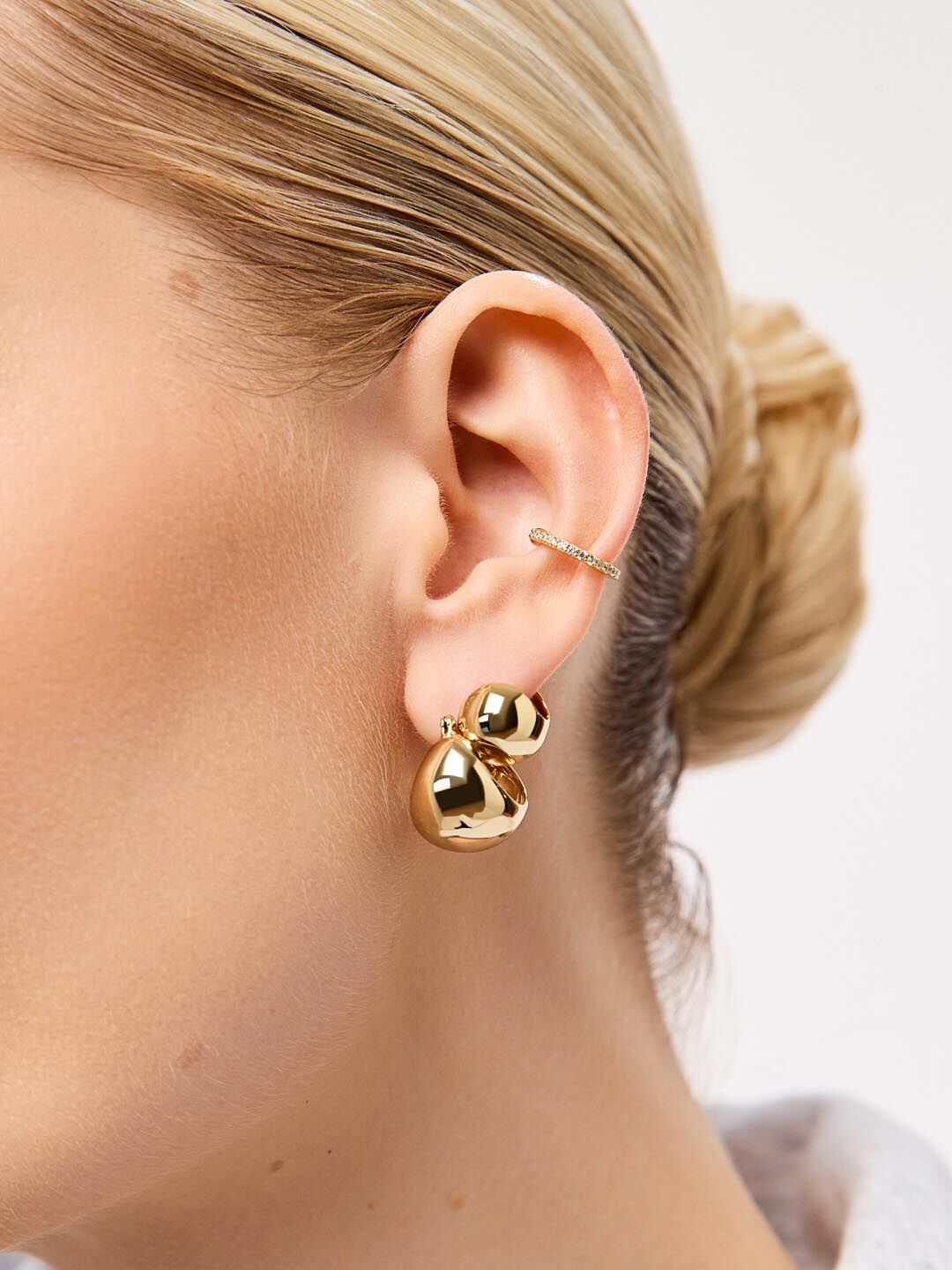 Mini Abby Hoop Earrings, GOLD, alternate image number 1