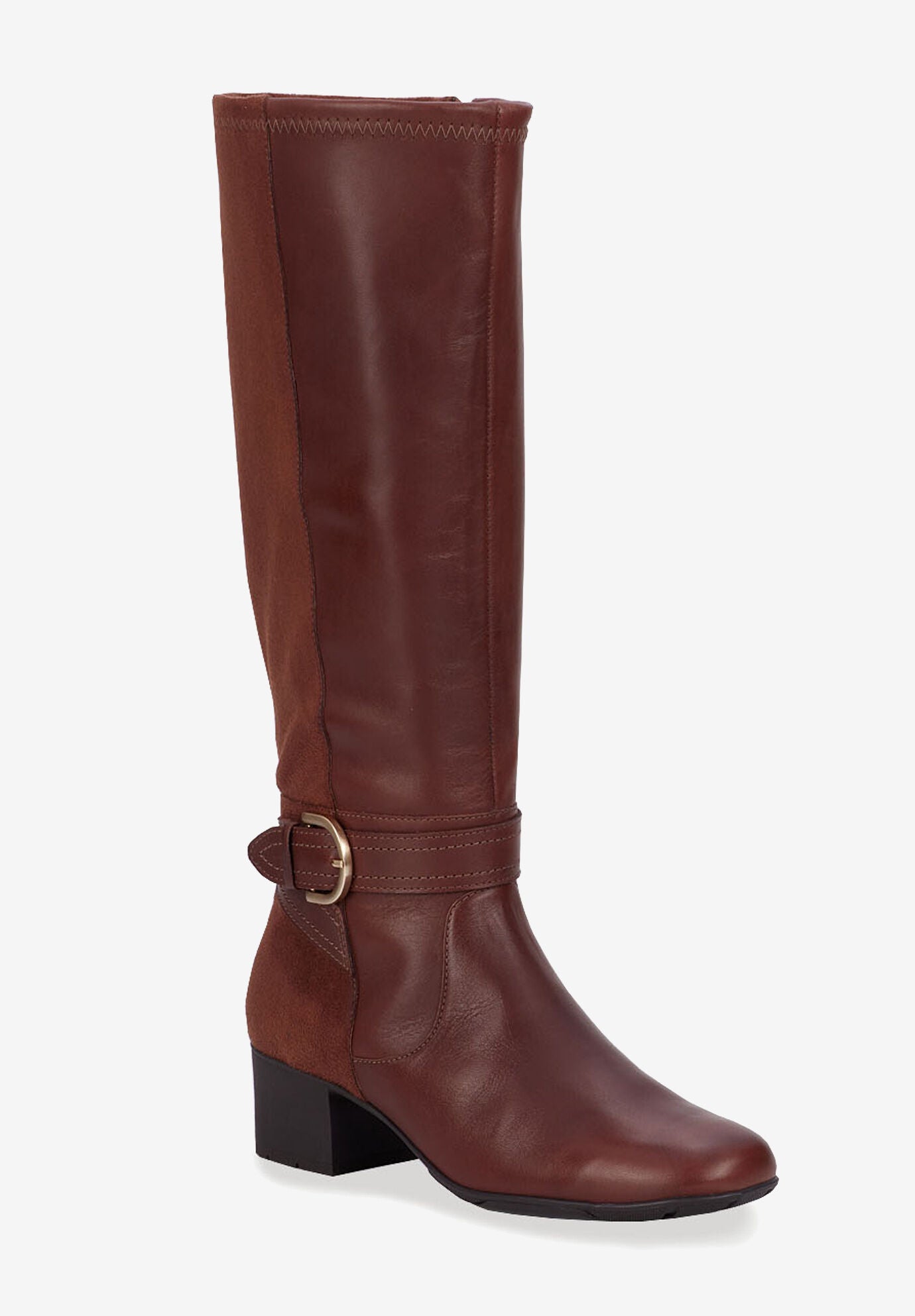 Max Wide Wide Calf Boot, TOBACCO LEATHER SUEDE, hi-res image number 0