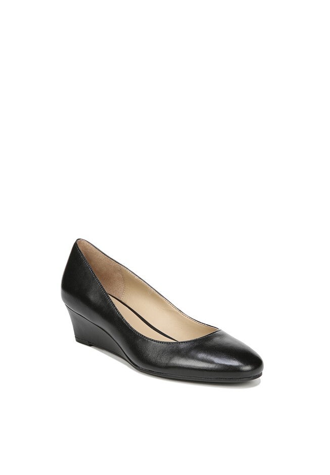 Pilar Wedge , BLACK LEATHER, hi-res image number 0