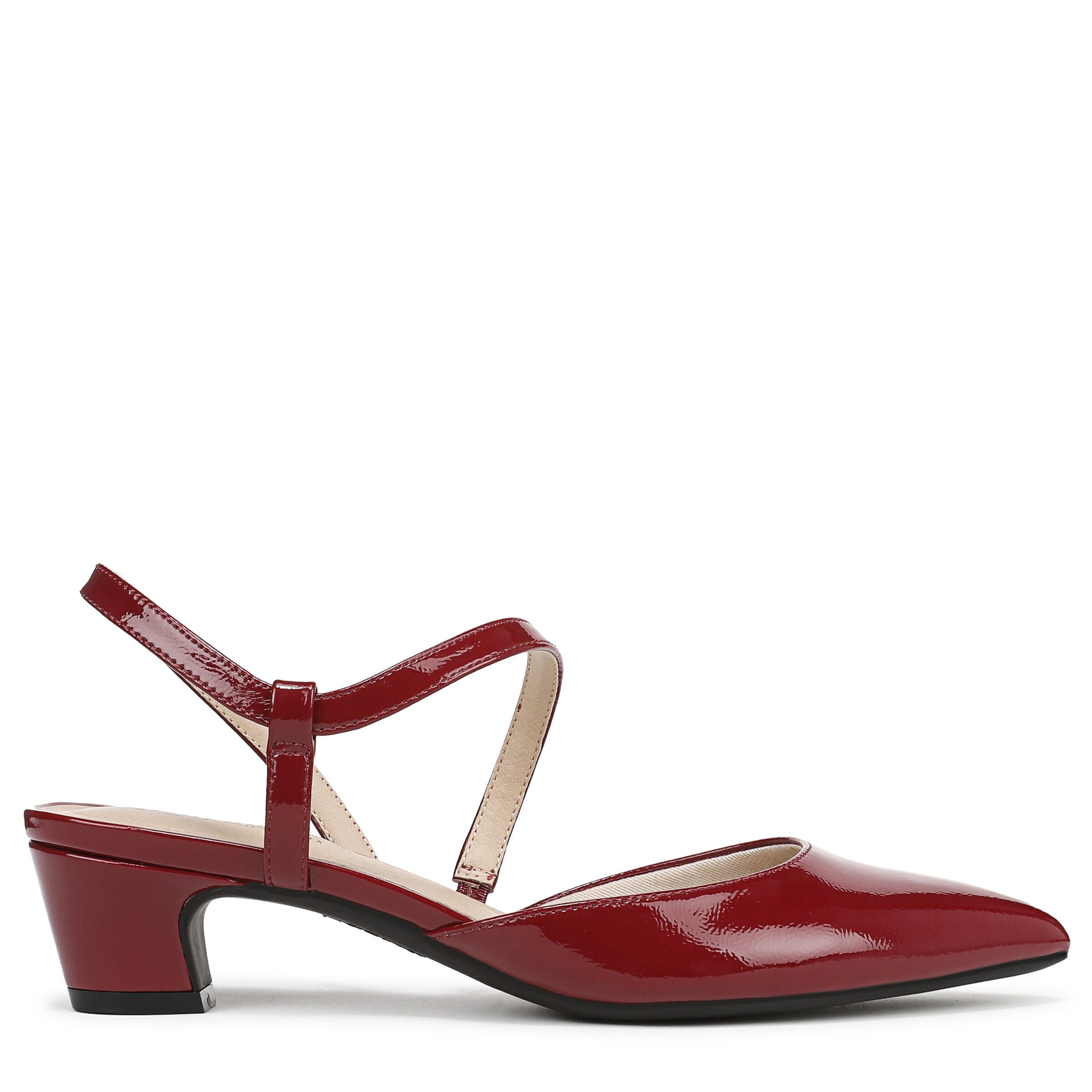 Minimalist Dress Slingback, DARK CHERRY PATENT, alternate image number 3