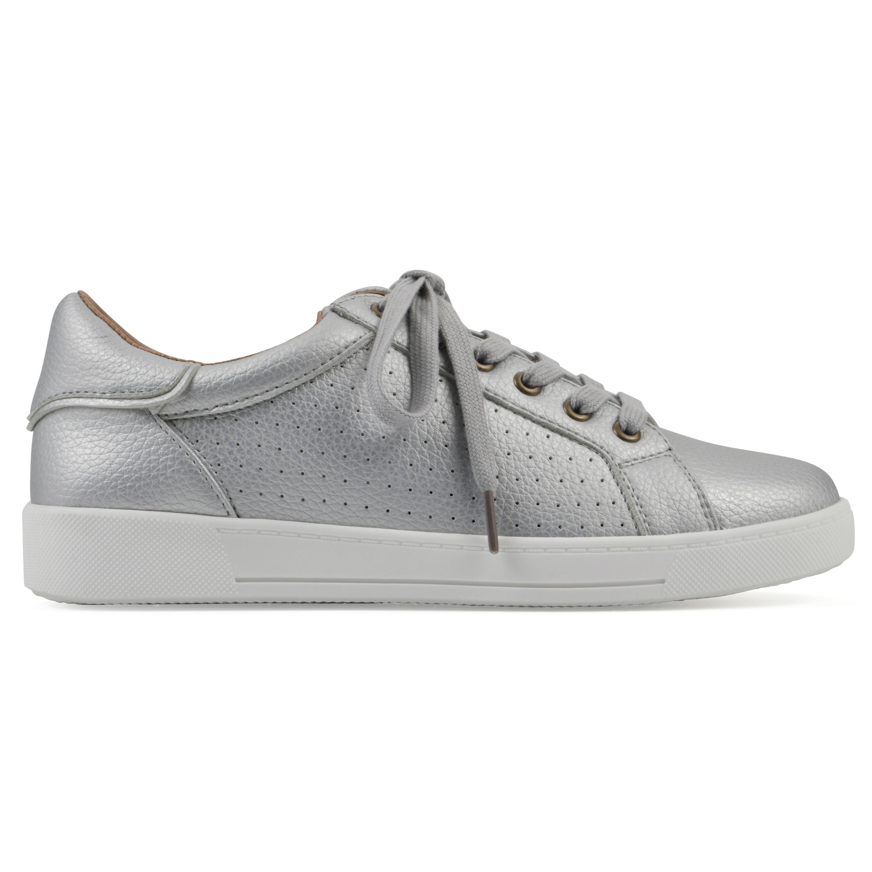 Uniform Lace Up Sneaker, SILVER SMOOTH, alternate image number 2