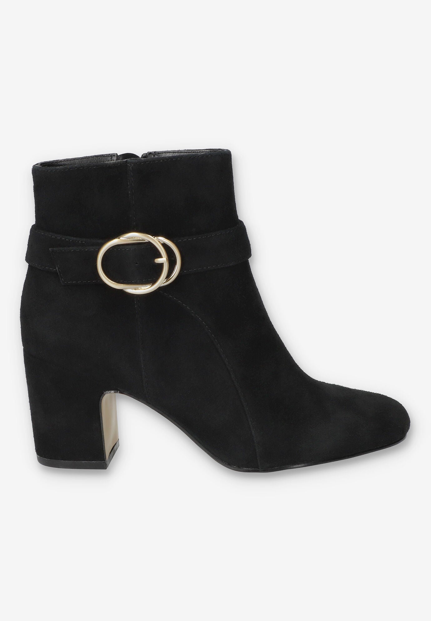 Gamela Dress Ankle Boot, BLACK SUEDE LEATHER, alternate image number 2