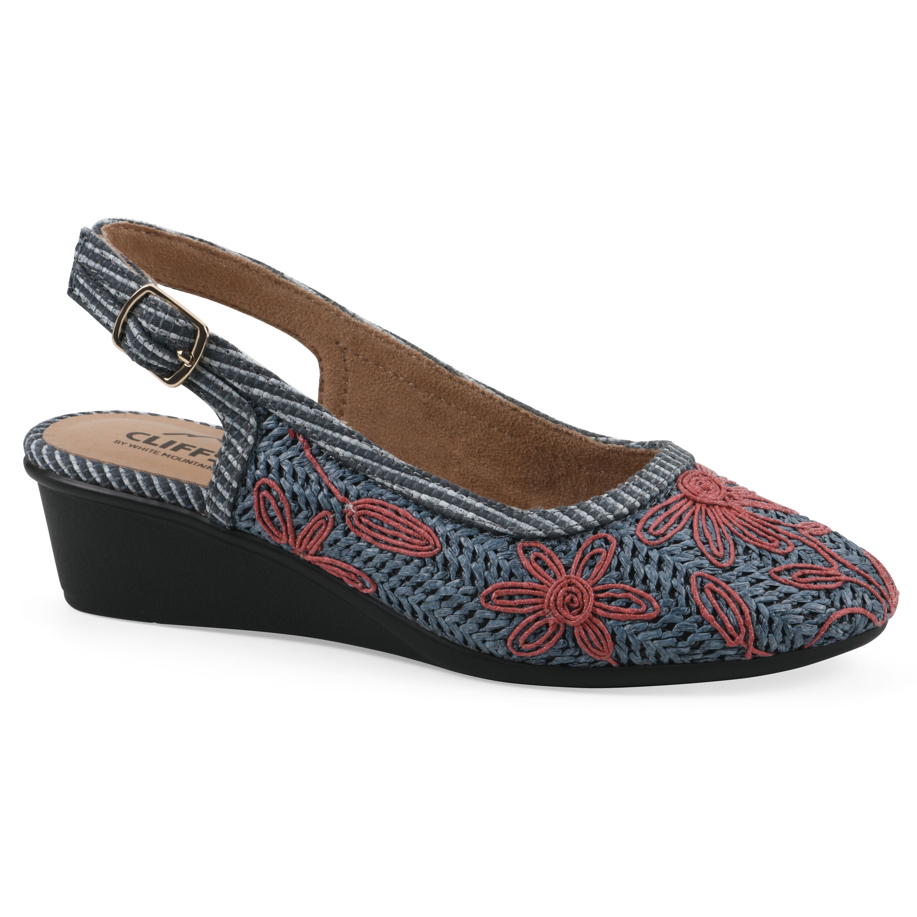 Boris Slingback Wedge, PERIWINKLE FABRIC, hi-res image number 0