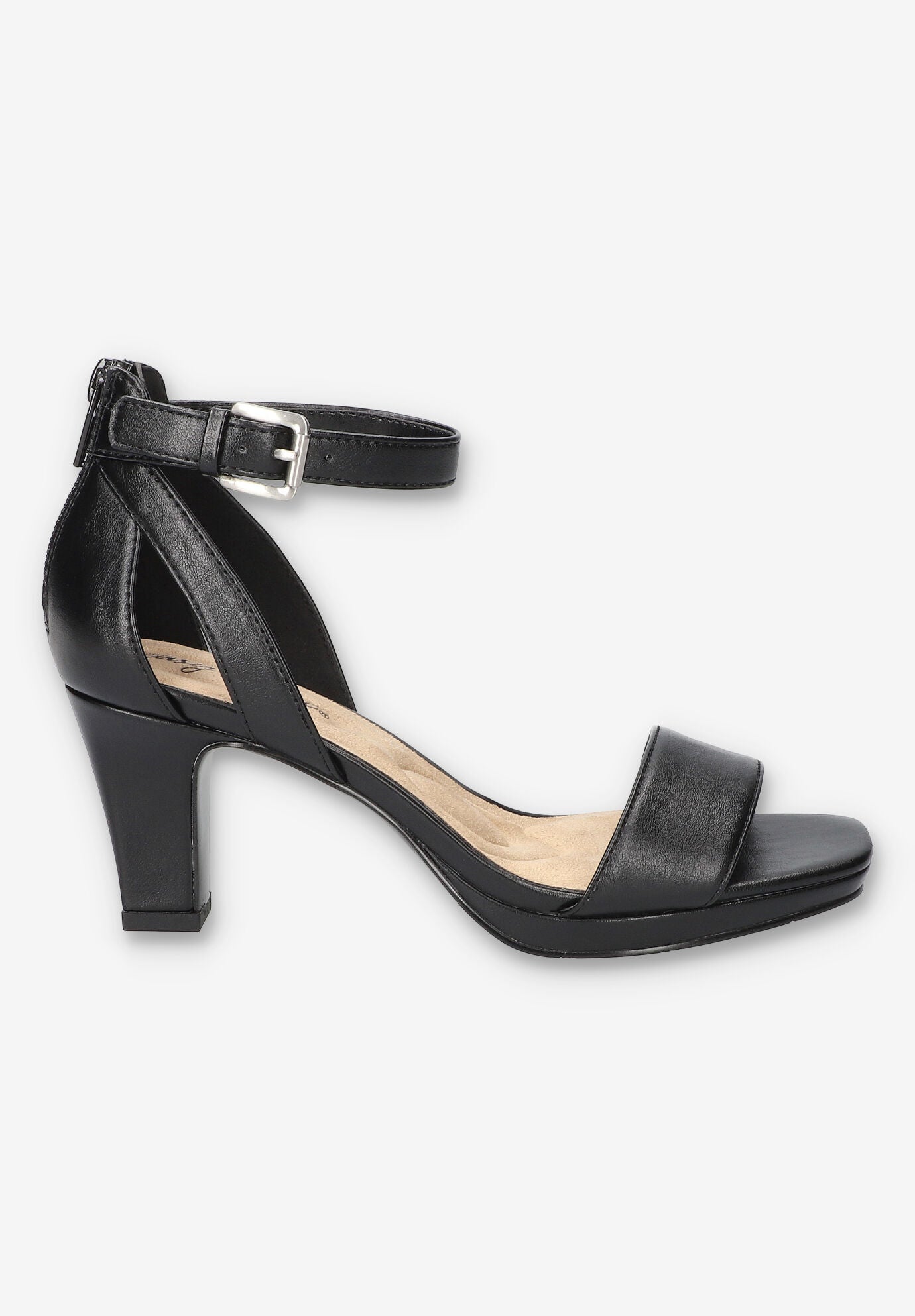 Ro Square Toe Heeled Sandal, BLACK, alternate image number 2