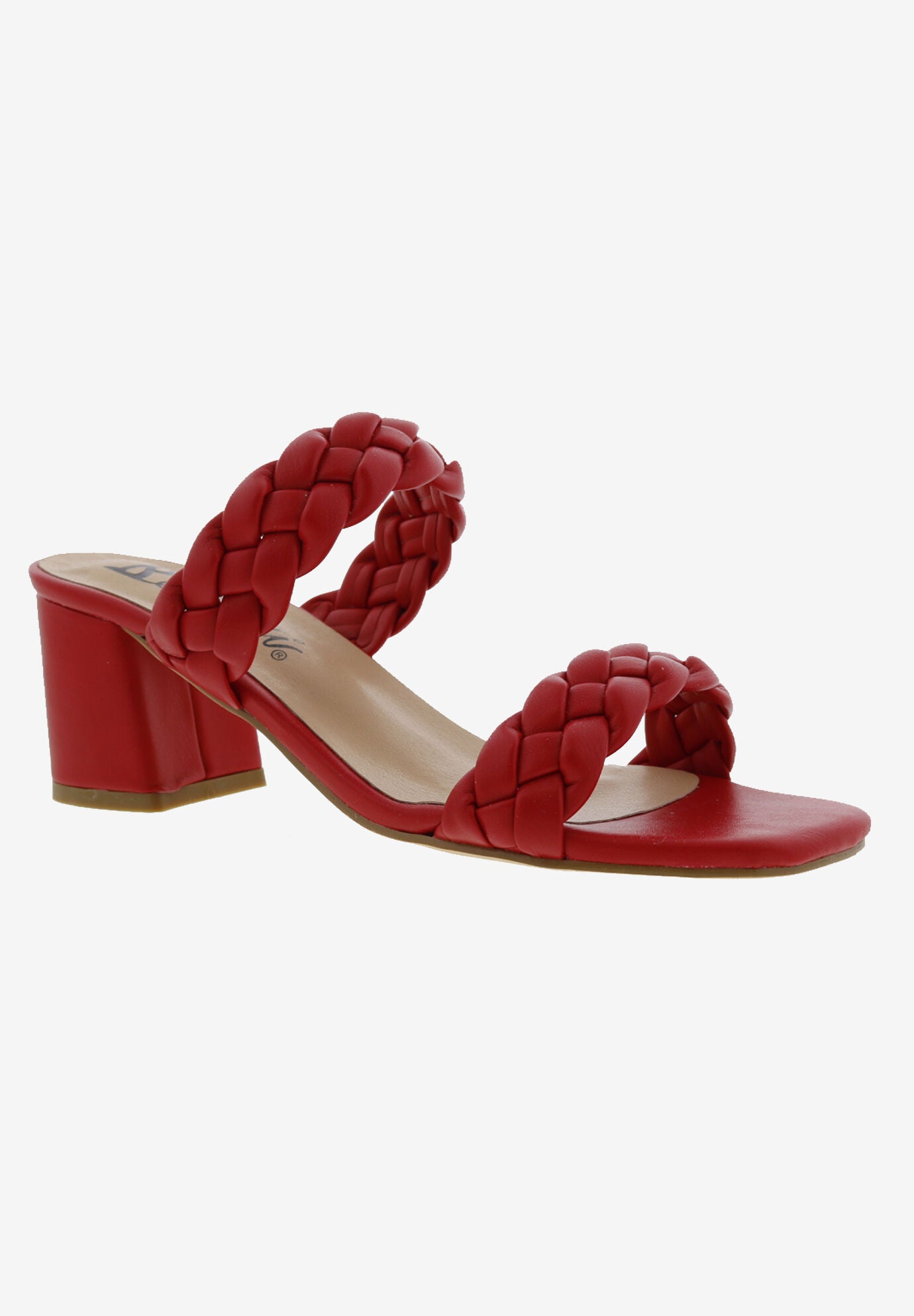 Fuss Slide Sandal, RED SMOOTH, hi-res image number 0