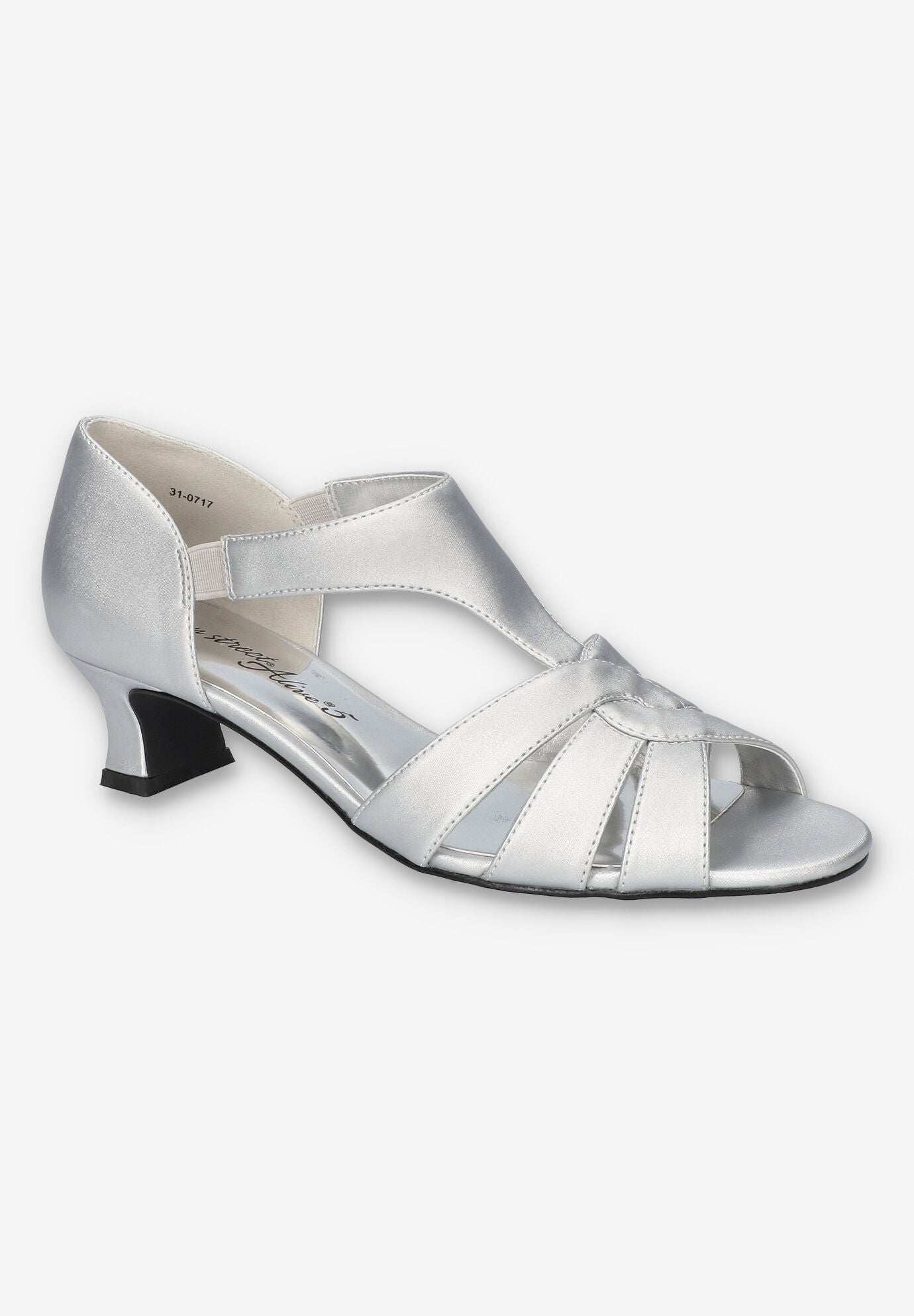 Essie Sandal, SILVER SATIN, hi-res image number 0