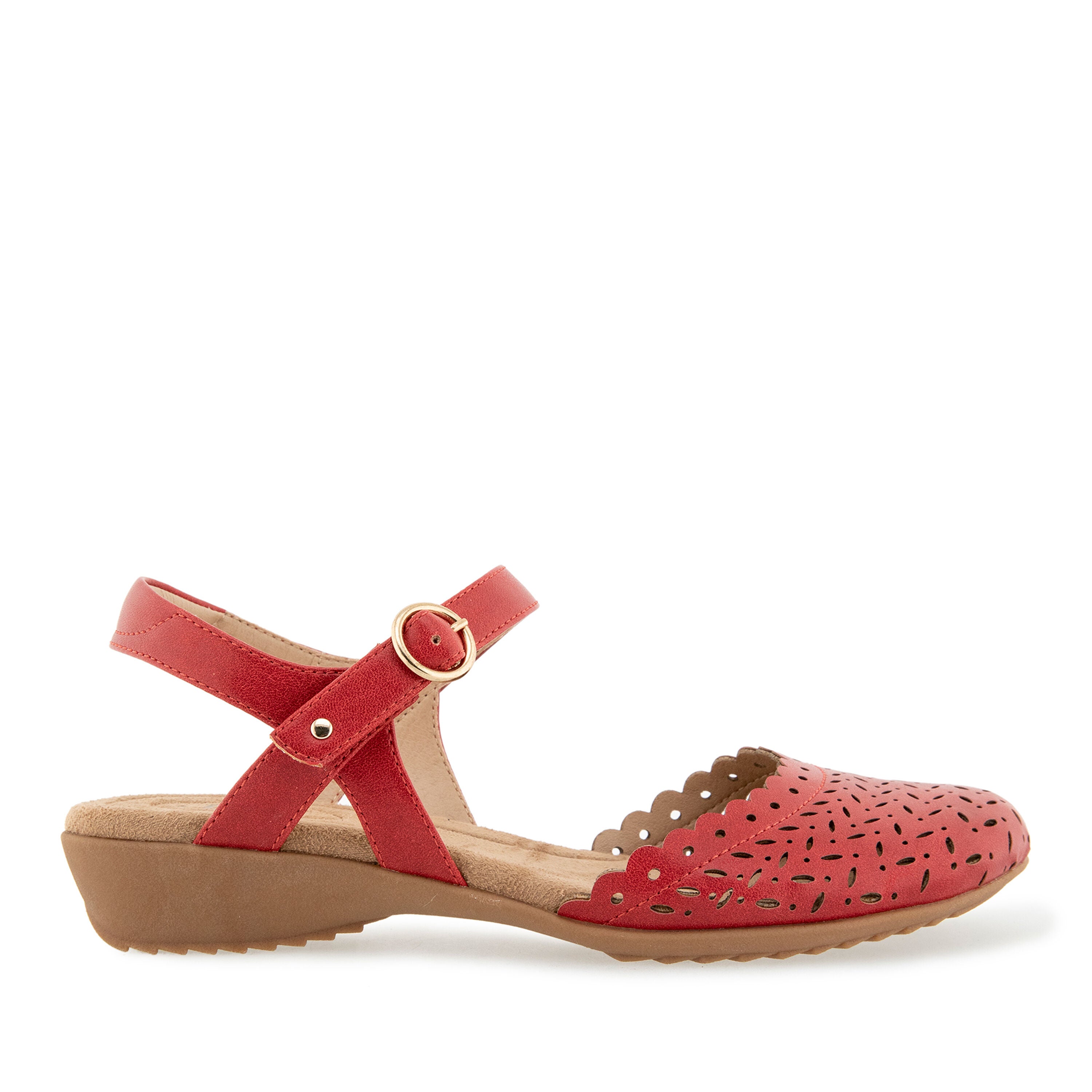 Vinya Hook & Loop Casual Shoe, RED, alternate image number 2