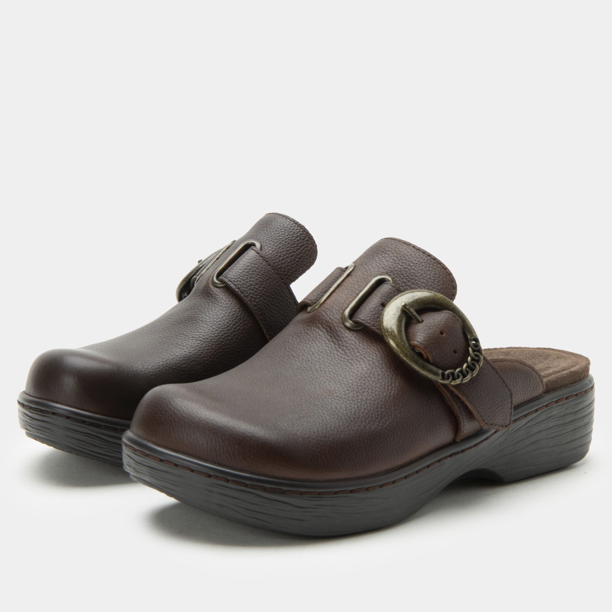 Osmosis Open Back Rocker Clog Heel, BROWN, hi-res image number 0