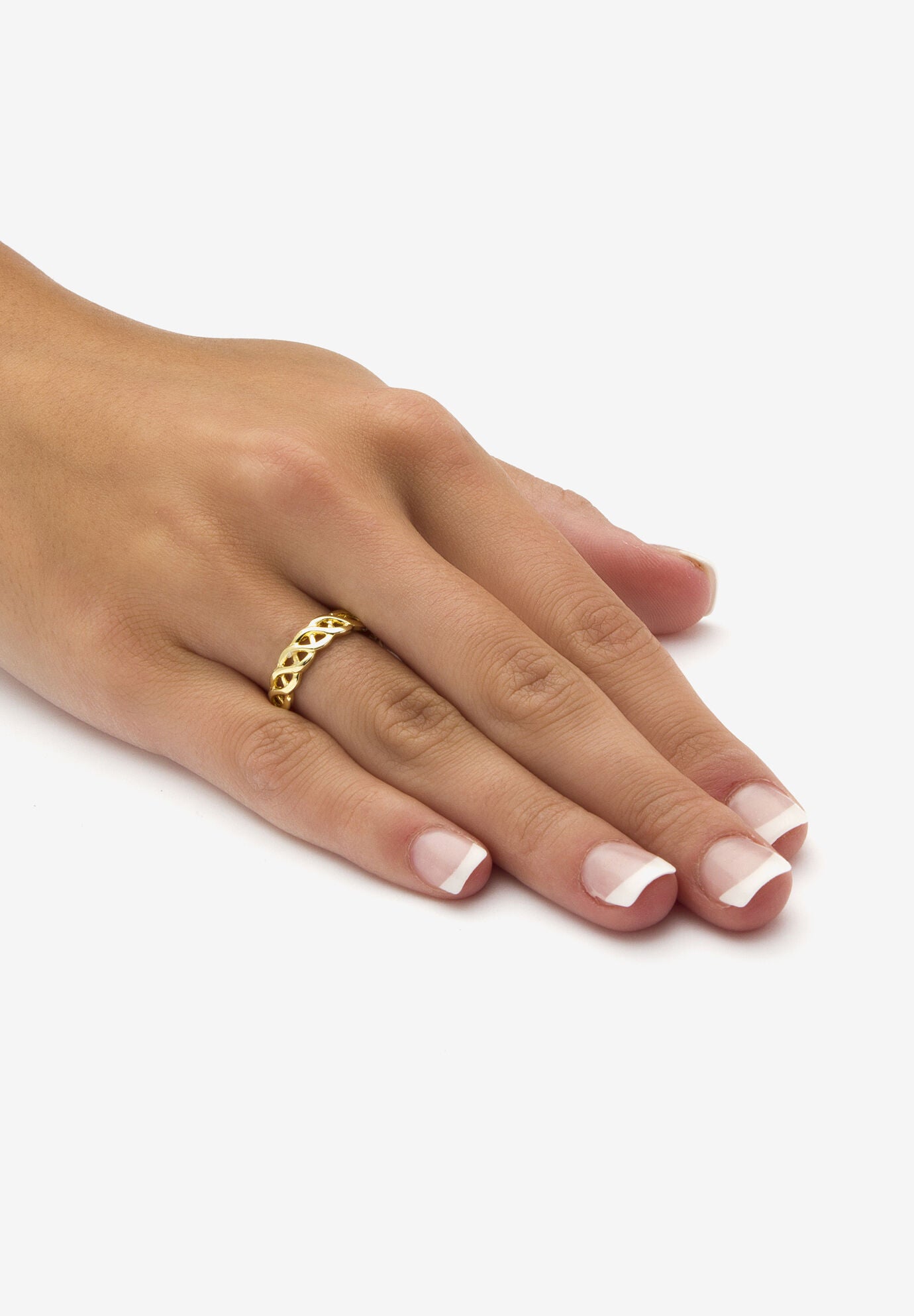 Braided Link Ring In Gold-Plated, , alternate image number 2