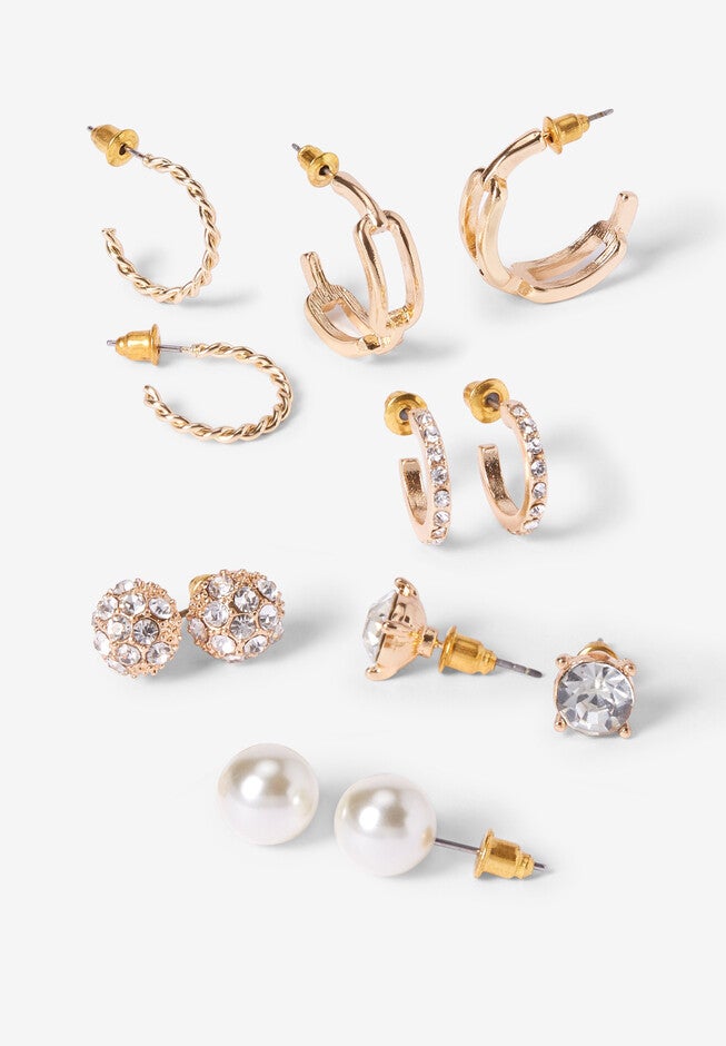 Stud & Hoop Set, GOLD, hi-res image number null