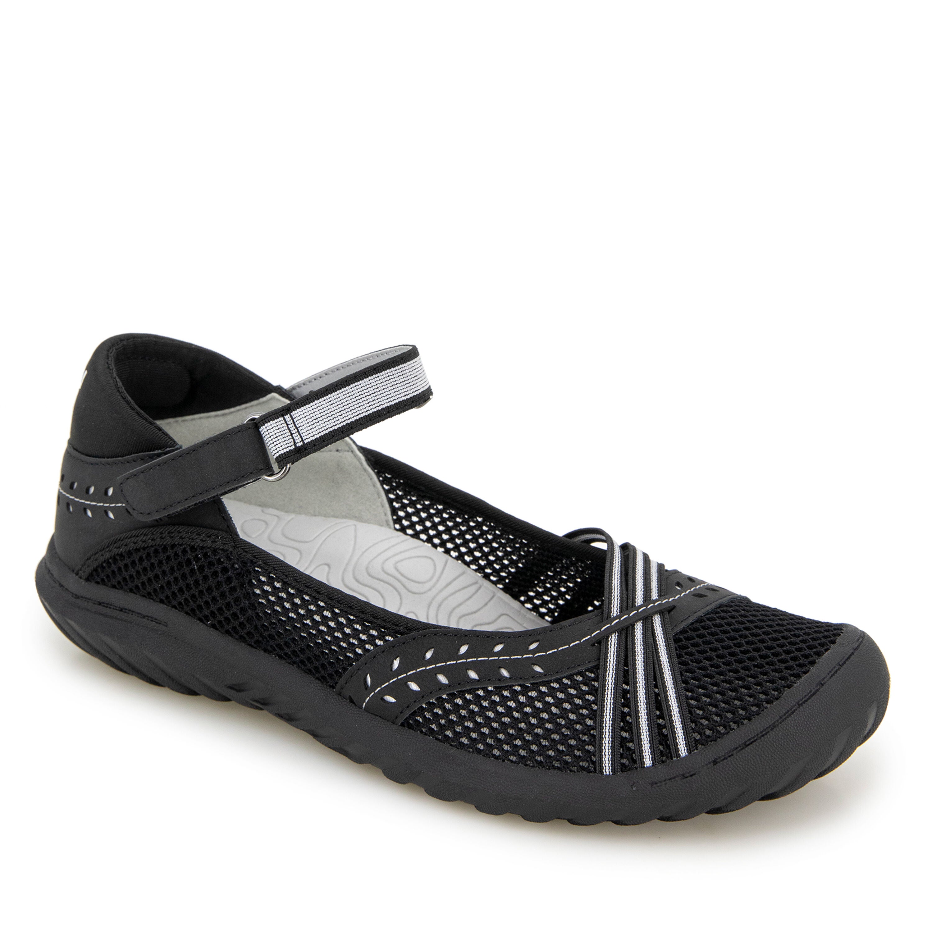 Maya Hook and Loop Mary Jane, BLACK OFF WHITE, hi-res image number 0