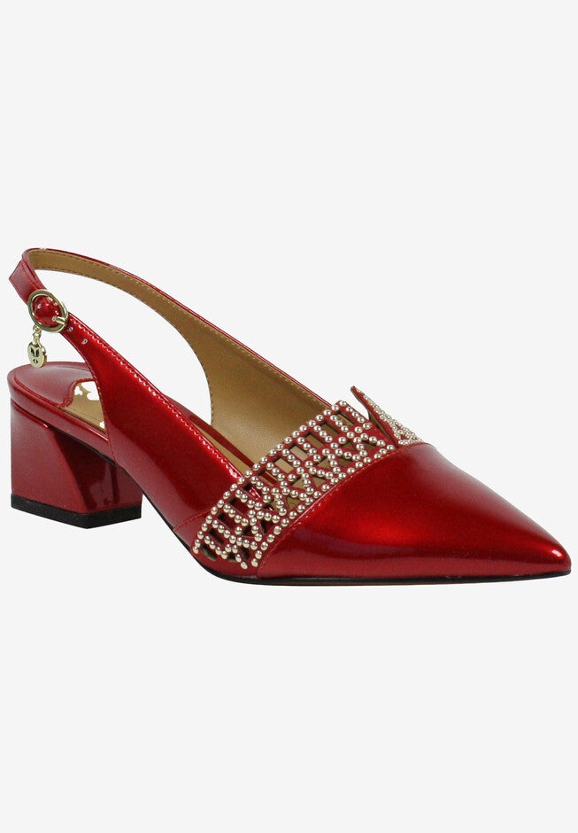 Burano Slingback, RED PATENT GROSGRAIN, hi-res image number 0