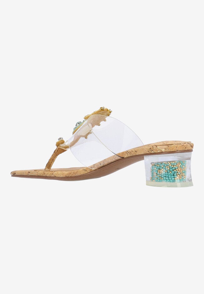 Seehorse Thong Sandal, CLEAR NATURAL GOLD, on-hover image number null