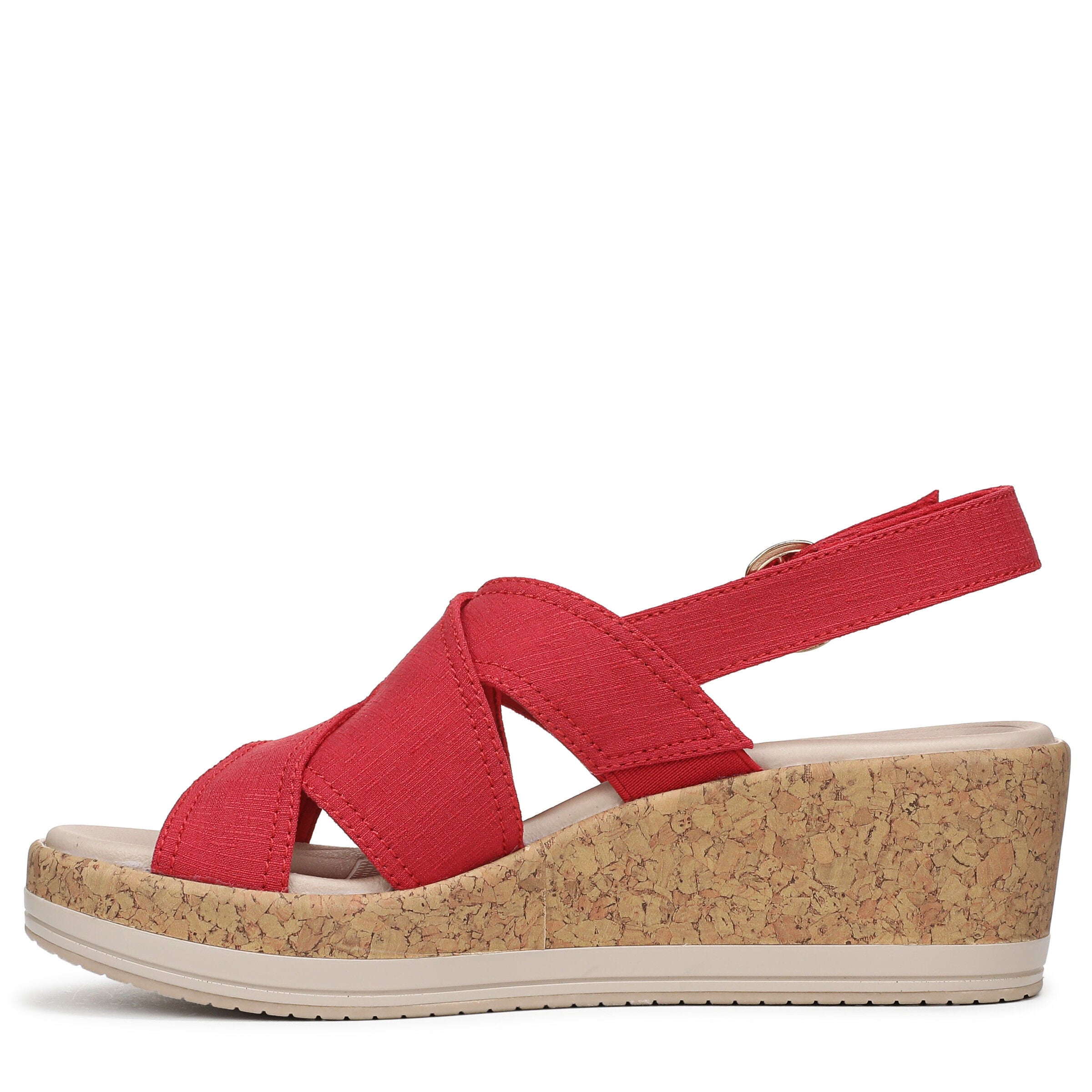 Rye Slingback Wedge Sandal, FIRE RED, alternate image number 5