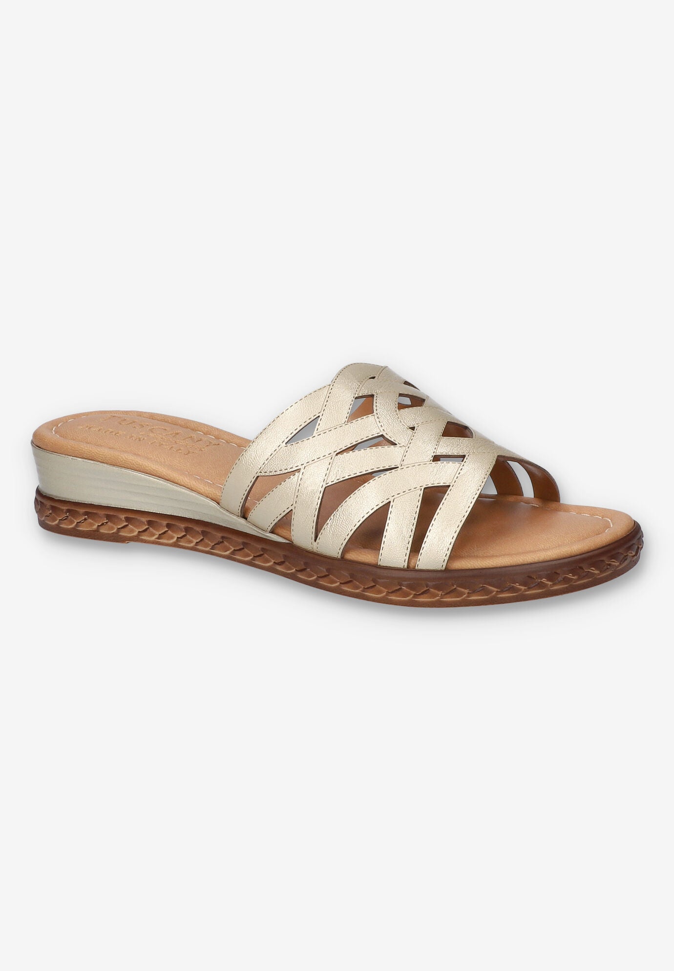 Edda Wedge Sandal, CHAMPAGNE, hi-res image number 0