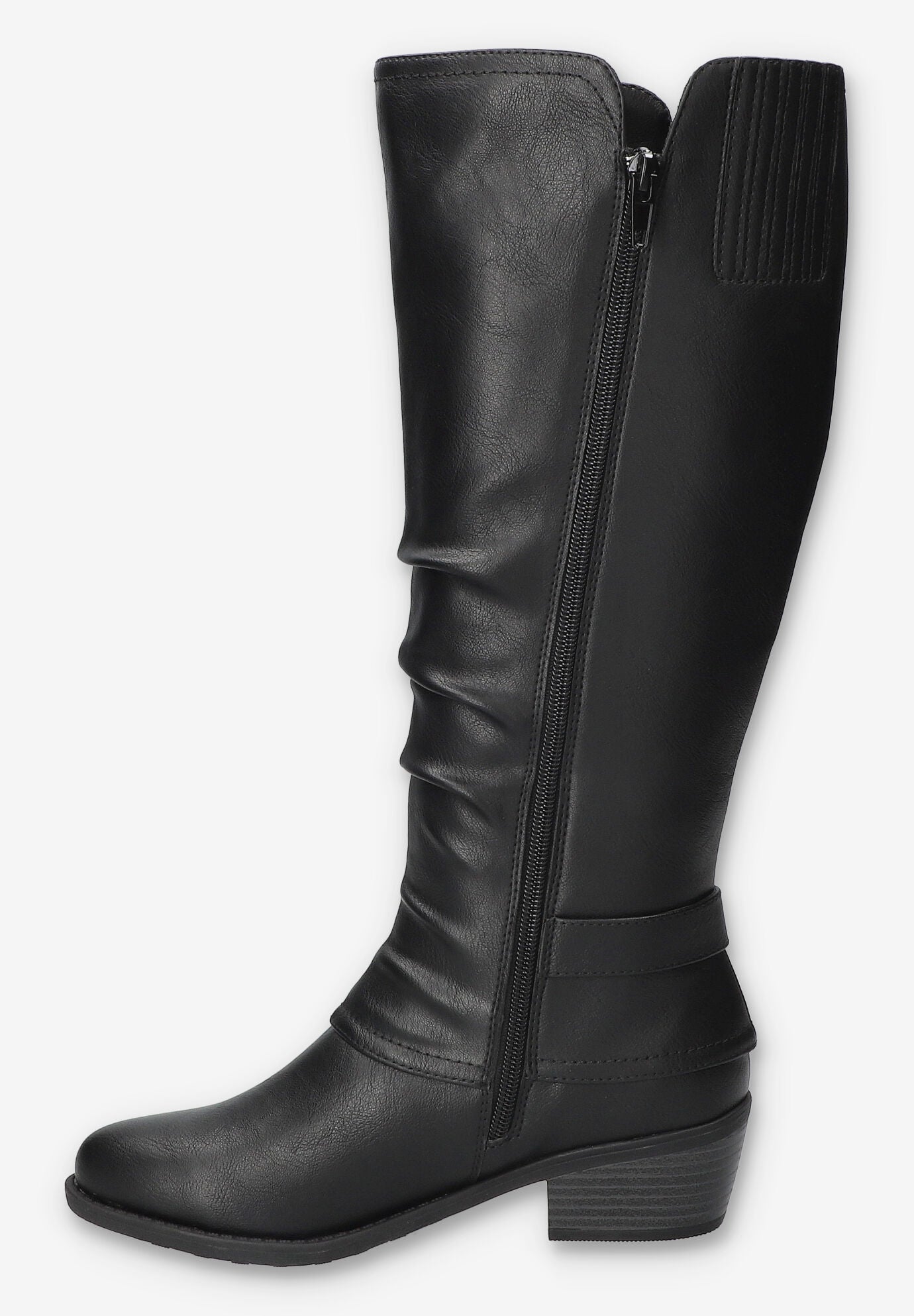 Tenille Plus Wide Calf Boot, BLACK, alternate image number 4