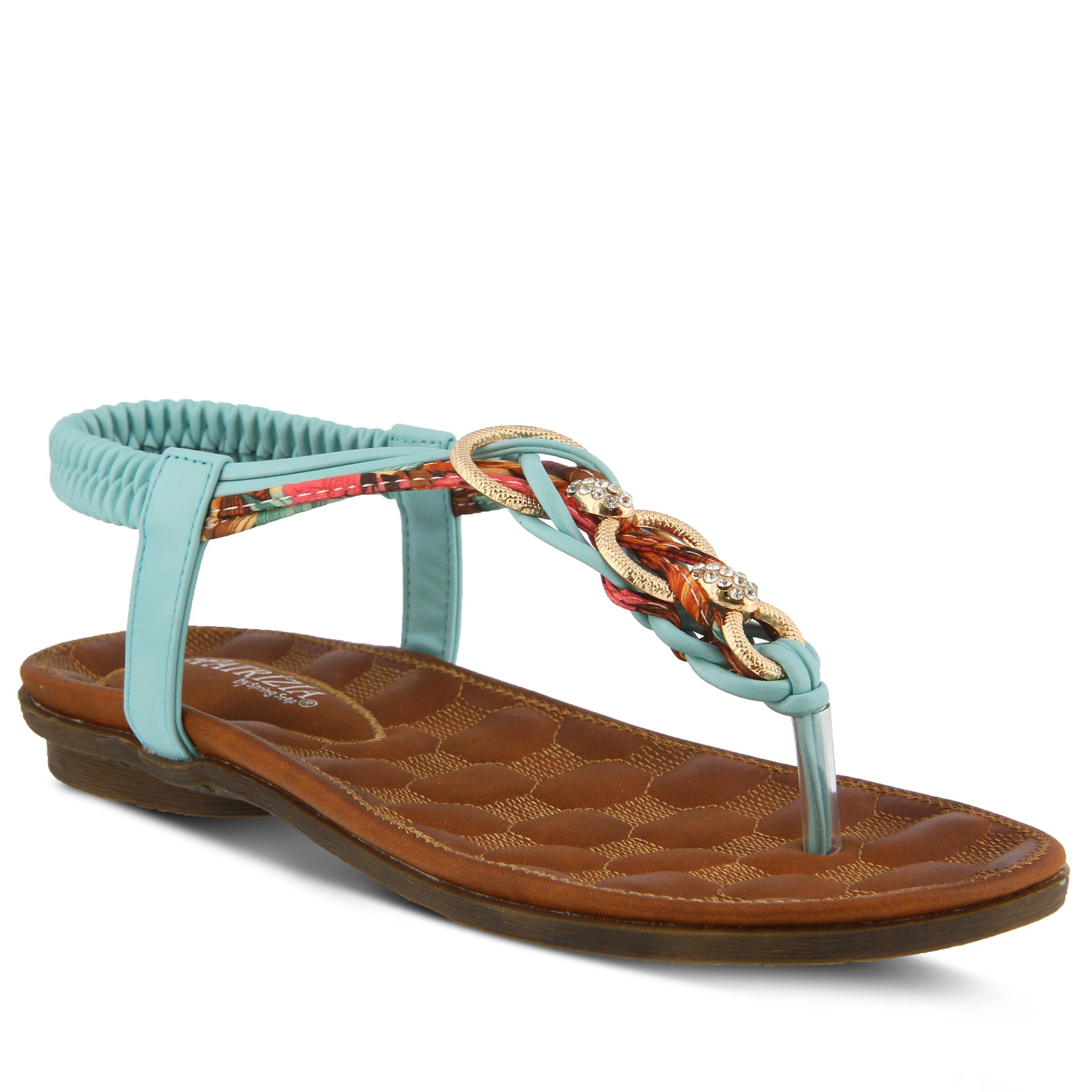 Gadelina T-Strap Thong Sandal, MINT GREEN, hi-res image number 0