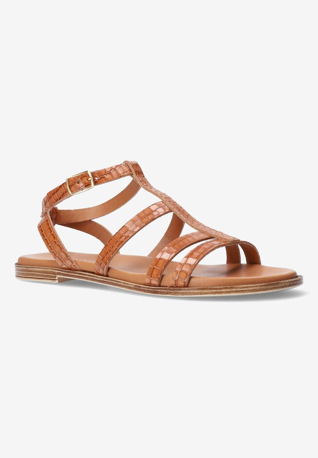 Ira-Italy Sandal, NATURAL CROCO LEATHER, hi-res image number null