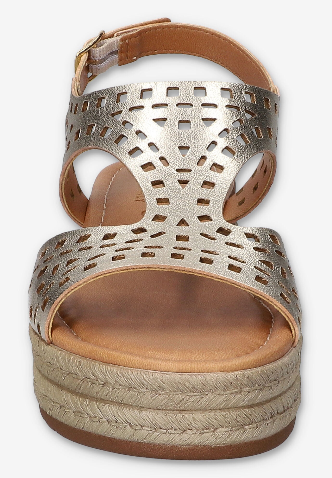 Ann-Italy Wedge Sandal, CHAMPAGNE LEATHER, on-hover image number 1