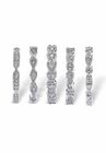 5-Piece Cubic Zirconia Ring Set, , on-hover image number 1