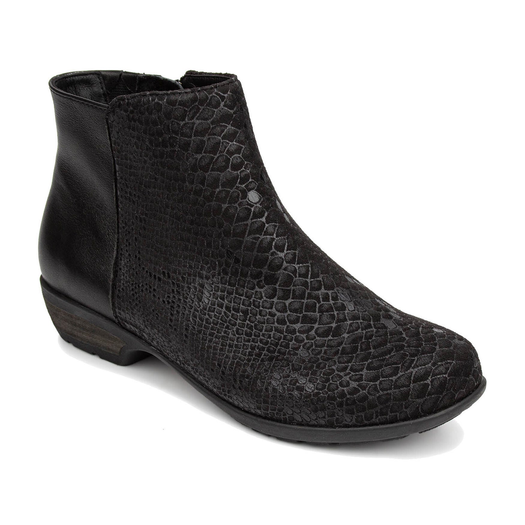 Ezra Zipper Bootie, BLACK SNAKE COMBO, hi-res image number 0
